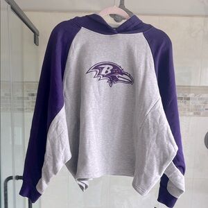NFL Ravens Purple and Gray Hoodie